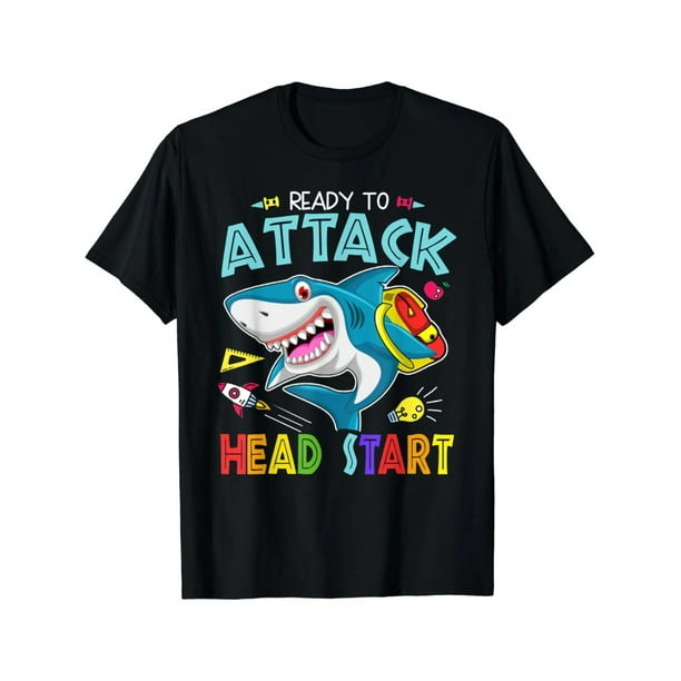 Sam Soft Ready To attack Head Start Boy Back To School Sea animal T-Shirt