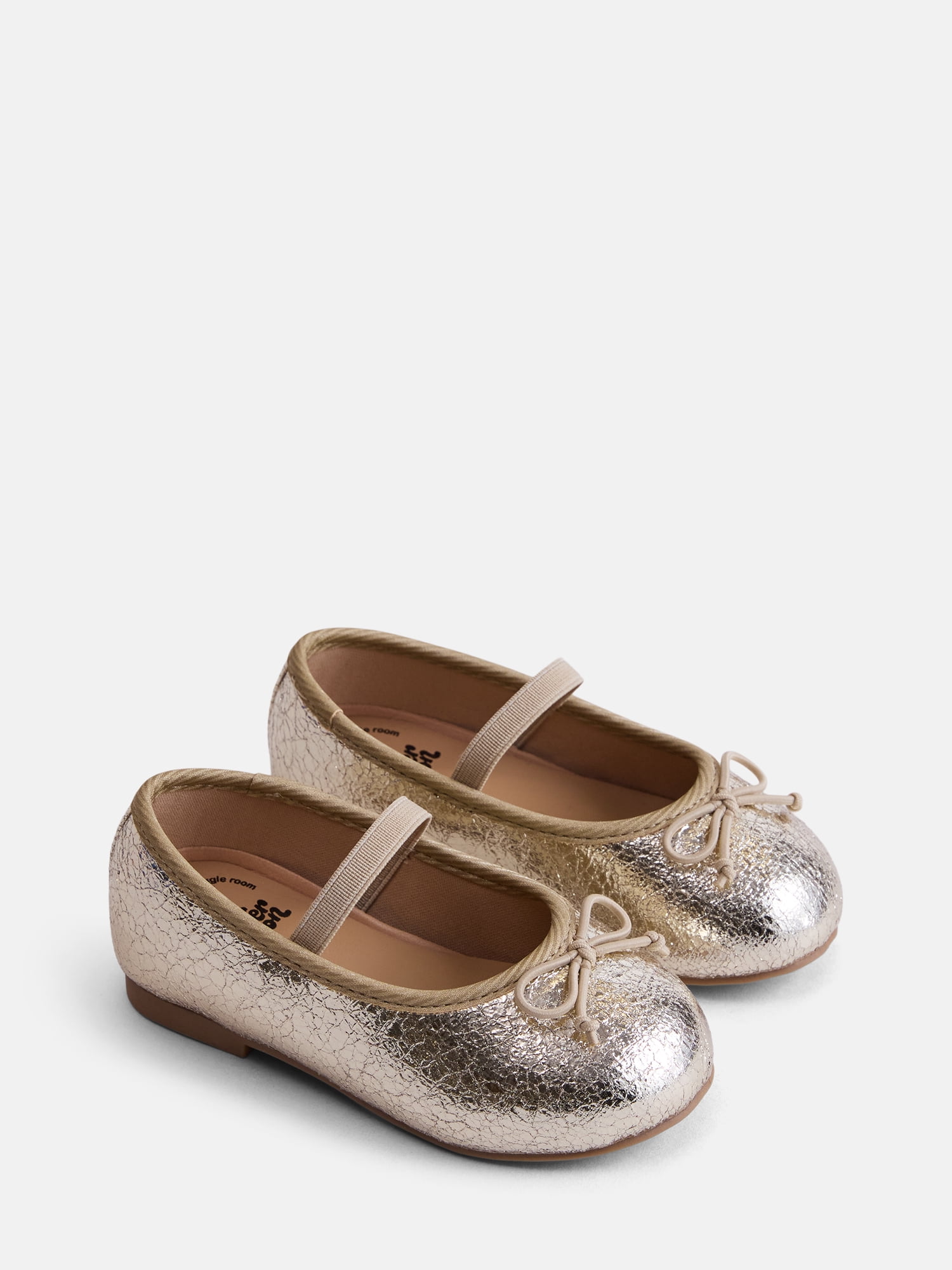 Wonder Nation Baby Girls Bow Ballet Dress Shoes