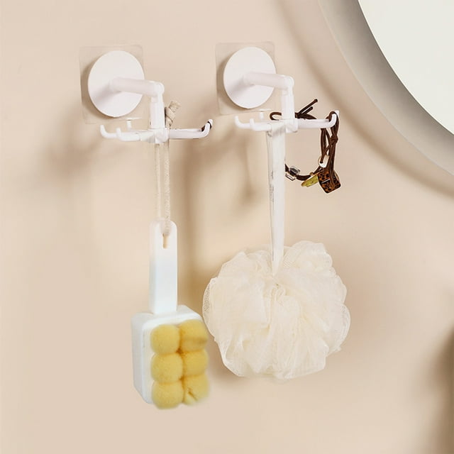 Drppepioner Kitchen Utensils & Gadgets-360 degree Rotating Punch Hook Kitchen Hook Storage Rack Living Room Bathroom Necklace Storage Rack Hanging Jewelry Storage Rack Storage Rack