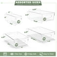 thumbnail image 3 of Sorbus Clear Plastic Storage Bins for Shelves, Clothes, with Handle - Clear Storage Bins, Drawer, Shelf, Closet, Pantry, Fridge, Freezer Organizer Bins, Closet Organizers and Storage (20 pack), 3 of 7
