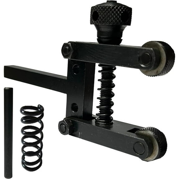 MachEl MachEI Spring-Loaded Clamp Type Knurling Tool with 2-Inch Capacity and 3/8"" Shank for Lathes, ‎epoxy Black