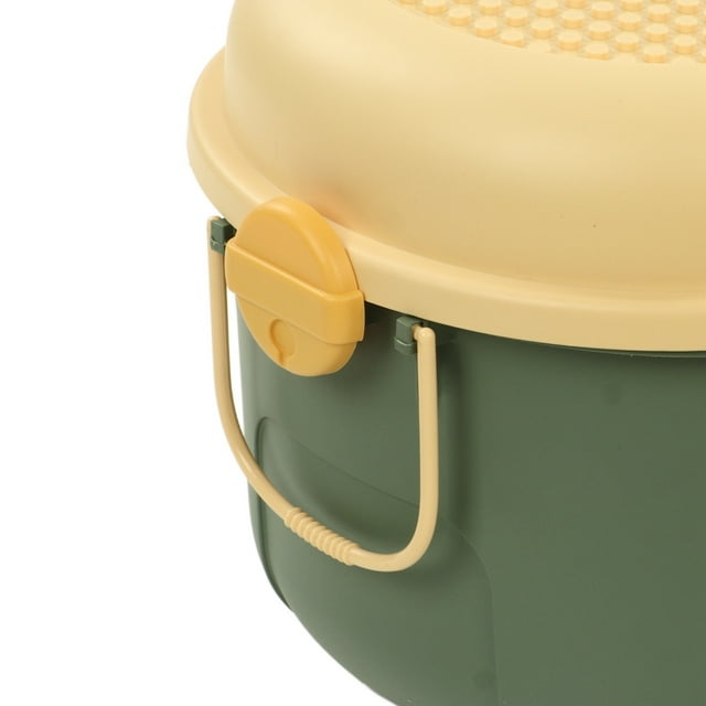 Boîte de Rangement pour Jouets Multi-Usage Couverture Mignonne Duck Boîte en Plastique avec Roues pour Enfants