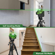 Huepar Self-Leveling Laser Level Green Beam Cross Line Laser Level Tools with 2 Plumb Dots and 360° Magnetic Pivoting Bracket