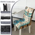 thumbnail image 6 of TSOVTHRID Quilted Dining Chair Seat Covers Stretch Seat Cushion Slipcovers Comfy Washable Dining Chair Slipcovers with Elastic Band, Boho Mandala Floral Dragonfly Print, Set of 4, 6 of 7
