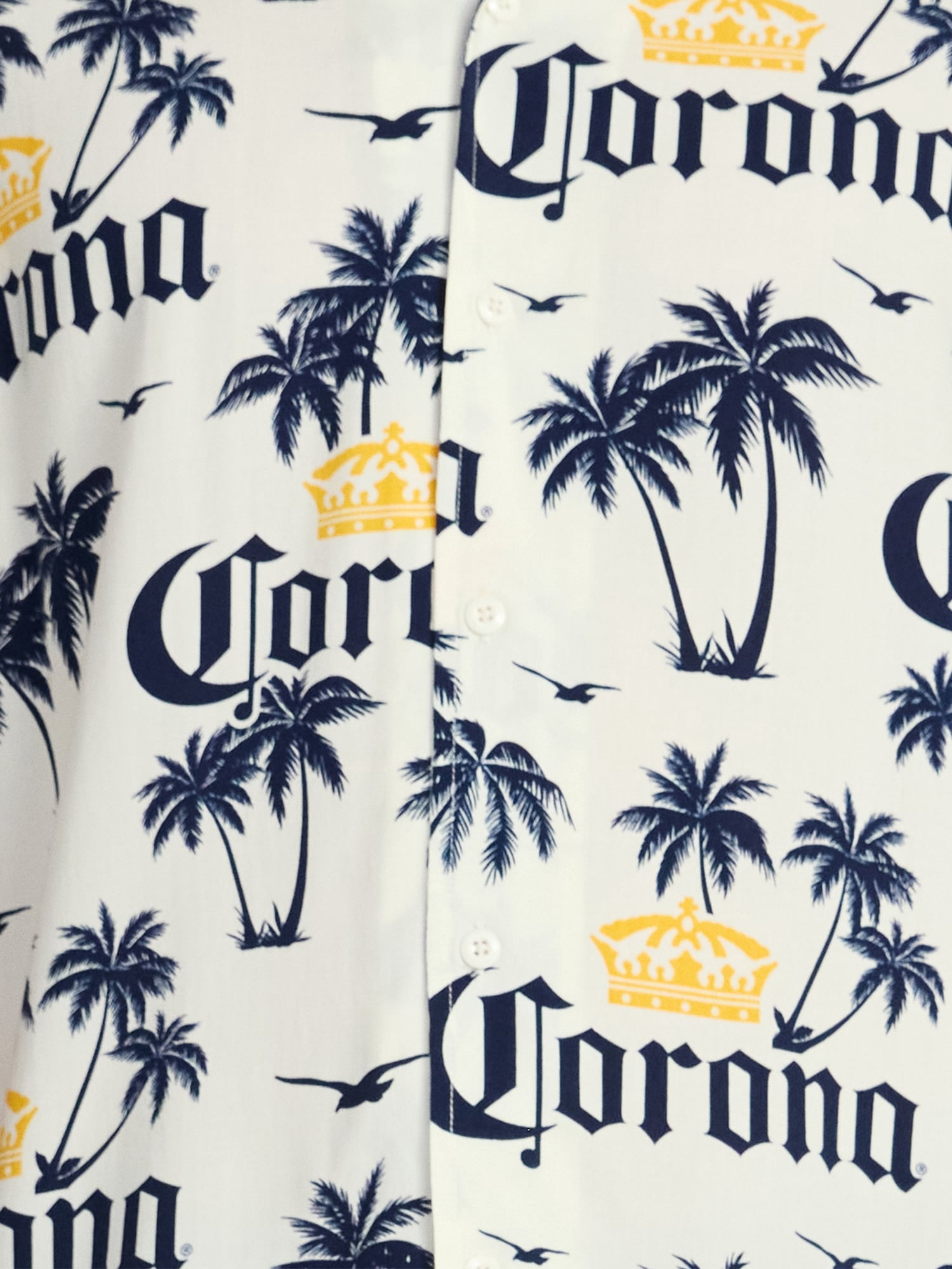 Corona Men's and Big Men's Graphic Woven Resort Shirt, Sizes XS-5XL