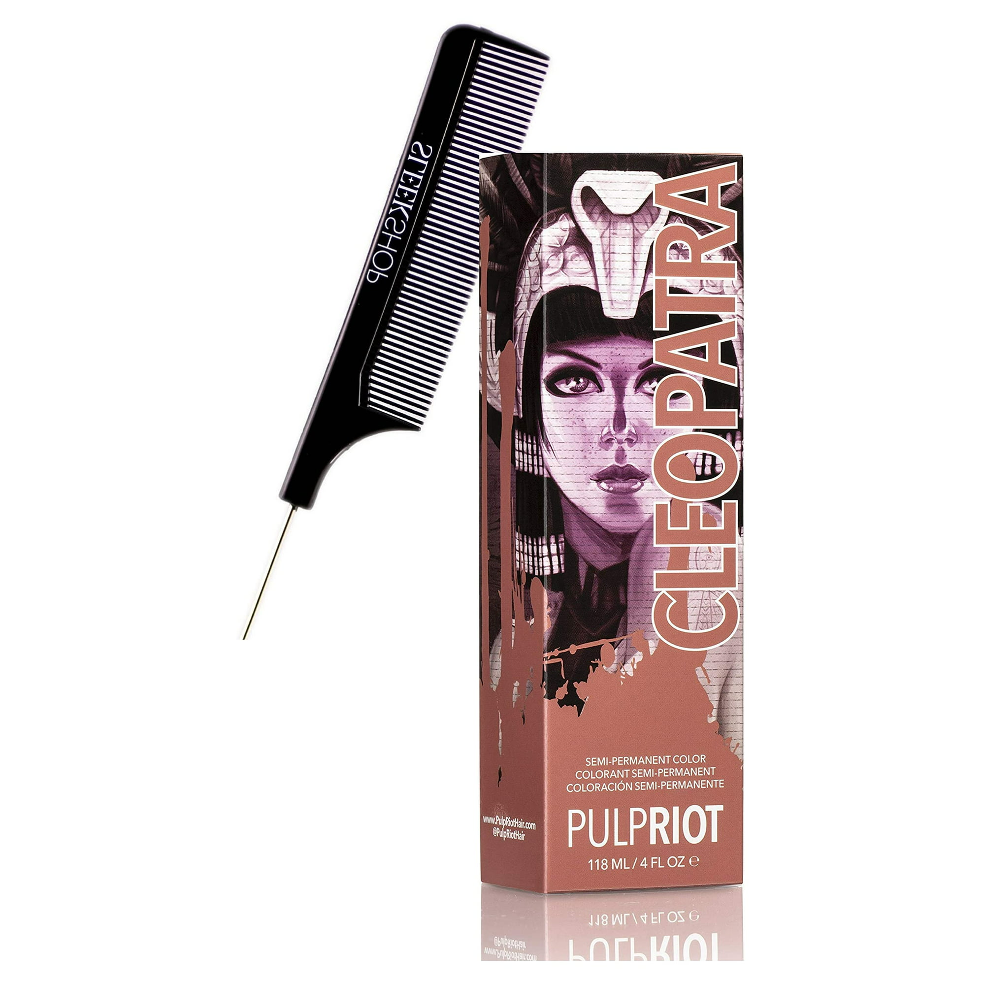Cleopatra - Peach Rose - 4oz , PulpRiot Pulp Riot SEMI-PERMANENT Direct Dye  Hair Color, Deposit Only, Ammonia-Free, Peroxide-Free Haircolor Dye - Pack  of 3 w/ SLEEK Pin Comb | Walmart Canada