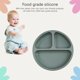 thumbnail image 5 of Platos de silicona antideslizantes para niños, plato de comedor de entrenamiento, vajilla sin BPA (gris) Ehuebsd sin BPA, 5 of 9