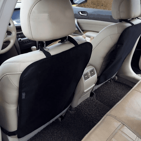 2 Pack Back Seat Protector Car Seat Kick Mat Cushion Cover Set
