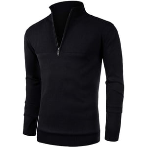 Iceglad Men's Slim Fit Mock Neck Zip Sweater
