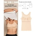 thumbnail image 3 of Women's Camisole with Built in Bra Tank Tops for Layering Stretch Casual Undershirts Wider Strap, 3 of 7