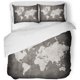 thumbnail image 1 of Juego de Ropa de Cama ABPHQTO, 3 Piezas, Mapamundi Retro, Funda Nórdica Twin Size, 1 of 1