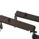 thumbnail image 2 of 4 piezas de soportes de pared de metal ajustables para barra de cortina de diámetro. hasta 19,05 mm marrón, 2 of 4