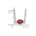 thumbnail image 4 of Auriga Fine Jewelry 925 Sterling Silver Polished Red and Black Enameled Ladybug with 2 Inch Extension Necklace for Women 18", 4 of 7