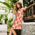 thumbnail image 2 of Naloa Maple Leaves A Print Women's Summer Spring Casual Beach Sundress,Vacation Sleeveless Tank Crewneck Loose Dresses, 2 of 7
