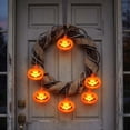 thumbnail image 5 of Mini Handheld LED Jack O Lantern Light, Battery Operated Halloween Pumpkin Lamp, Portable Decor for Mantel, Party, Tabletop, Indoor Home, Trick or Treat & Holiday Accent, C, 5 of 7