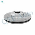 thumbnail image 3 of Set of 12 Front 320mm-Rear 280mm Drilled Slotted Brake Disc Rotors-D1645 8873 Ceramic Brake Pad Kit For 2014-2018 Ford Transit Connect, 3 of 8
