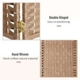 thumbnail image 4 of HomCom 6' Tall Wicker Weave 3 Panel Room Divider Privacy Screen - Natural Blonde Wood, 4 of 9