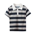 thumbnail image 1 of RXIRUCGD 2025 Vêtements d'Été pour Enfants T-shirt à Manches Courtes Col Rabattu Décontracté Polyvalent, 1 of 2