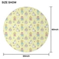 thumbnail image 6 of Yellow Princess Unicorn Pattern Round Tablecloth 60"x60",Wrinkle Wipeable Table Cloth for Kitchen Dining Room Picnic Patio Party, 6 of 6