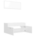 thumbnail image 3 of vidaXL 2 Piece Bathroom Furniture Set White Engineered Wood, 3 of 5