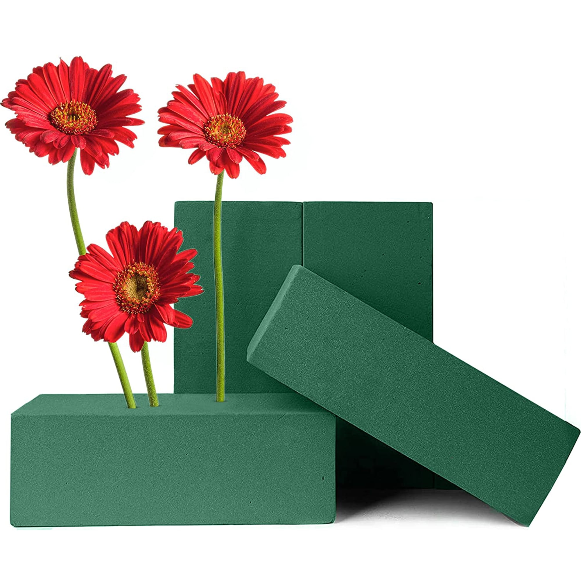 Home Dry and Wet Floral Foam Blocks Birthdays 9” L x 4” W x 3” H for Wedding Office and Garden Decorations FLOFARE Pack of 3 Floral Foam for Fresh and Artificial Flowers 