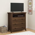 thumbnail image 1 of Oakridge 3 Drawer Media Dresser, Brown Oak, 1 of 8