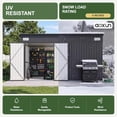 Lean To Outside Racking Aoxun Lean to Shed Outdoor Storage Metal Sheds 8'x12' with Triple Door ...