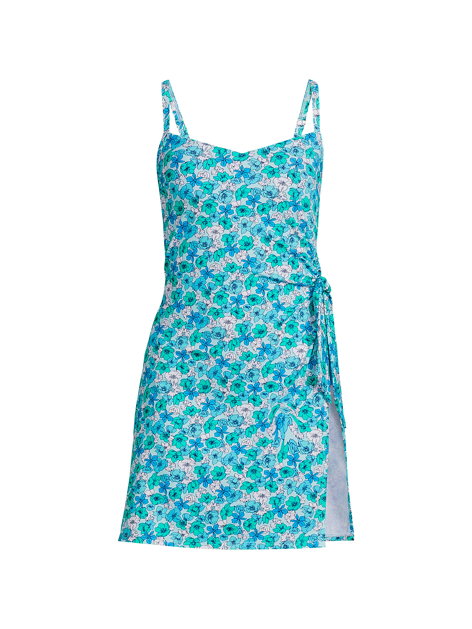 Lands' End Women's Plus Size Chlorine Resistant Sweetheart Swim Dress