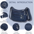thumbnail image 4 of Crossbody Bag for Women Multi Pocket PU Leather Shoulder Handbag Large Capacity Lightweight Purse for Daily Use, 4 of 6