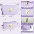 thumbnail image 4 of DAKIMOE Makeup Bag Cosmetic Bags Organizer Personalized Initial Travel Essentials Toiletry Bag for Birthday Christmas Girlfriend Teacher Valentines Day Gifts, 4 of 9