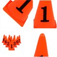 thumbnail image 3 of WRITWAA 10 Pcs Football Marker Obstacle Orange Imported PE Material for Obstacle Marking in Indoor Training, 3 of 8