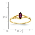 thumbnail image 5 of 10K Yellow Gold Ring Band with Stones (06) June Garnet (Rhodolite) Marquise Red, Size 7, 5 of 5
