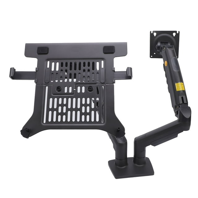 Support de Bureau pour Ordinateur Portable, Design 2 en 1 Multifonctionnel à Double Bras pour le Travail