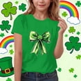 thumbnail image 2 of MKOSPLRT Garçons T-Shirt à Paillettes Trèfles Joyeuse Fête de la Saint-Patrick Manches Courtes Chandails Col Rond T-Shirts Graphiques de Fête 3-15 Ans, 2 of 6