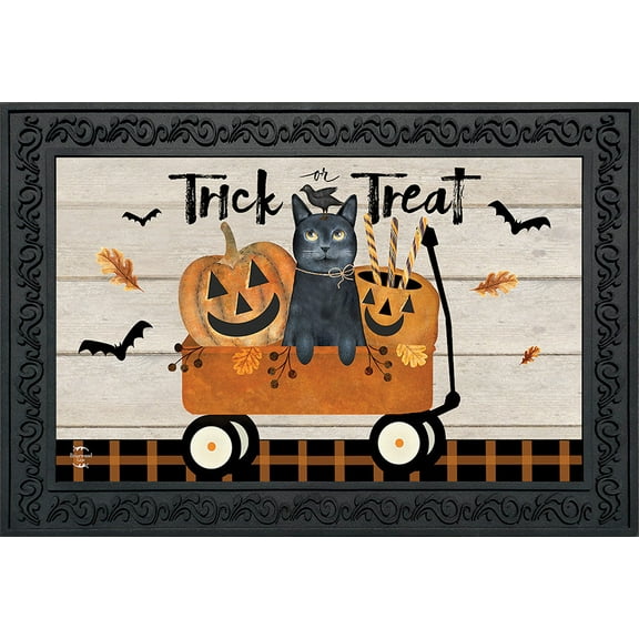Briarwood Lane Trick Or Treat Wagon Halloween Doormat