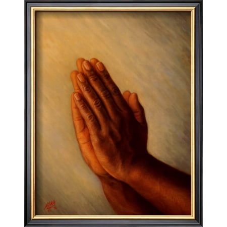 Praying Hands Framed Art Print Wall Art By Tim Ashkar - 11.5x15