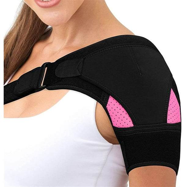 Shoulder Protector, Men Women Adjustable Breathable Sports Care Single  Shoulder Support Wrap Belt Band Pads Bandage (Color : Blue) 