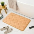 thumbnail image 4 of Absorbent Non-Slip Foam Bath Mat Rug Soft Velvet Microfiber Bathroom Floor Mat, Fast Drying, Machine Washable 40x60cm 15.7x23.6in 1 Piece, Multi-Color, 4 of 8