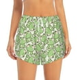 thumbnail image 2 of Goofa Cute Frog Printed Women 2 in 1 Running Shorts,Quick Dry Athletic Workout Shorts,High Waisted Athletic Shorts with Liner Pockets-X-Large, 2 of 9