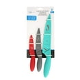 thumbnail image 3 of Mainstays 3 Piece Stainless Steel Color Knife Set with Soft Grip Handles, 3 of 6