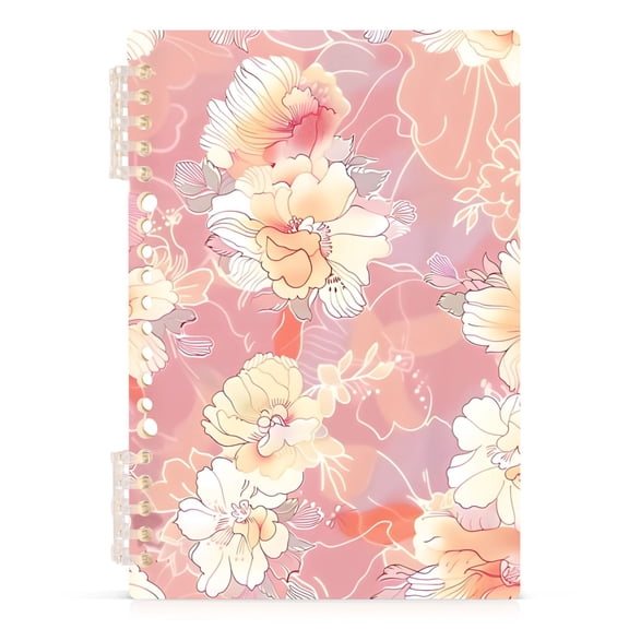 Beautiful Flowers Spiral Journal Notebook College Ruled Notebook 8.3" x 5.7" A5 Lined Thick Paper Page