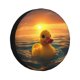 thumbnail image 1 of Balery Cartoon Swimming Yellow Duck Cubiertas para Neumáticos - Protector Resistente para Neumáticos de Camioneta, SUV, Remolque, Camper y RV-14 inch, 1 of 6