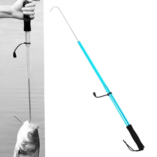 Fishing Gaff Fish Grip Retractable Fish Holder Fishing Hooks Accessories  Stainless Steel Professional Portable Fish Lip Gripper Fish Gripper 89cm