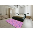 thumbnail image 4 of Ahgly Company Indoor Rectangle Patterned Violet Purple Area Rugs, 6' x 9', 4 of 6