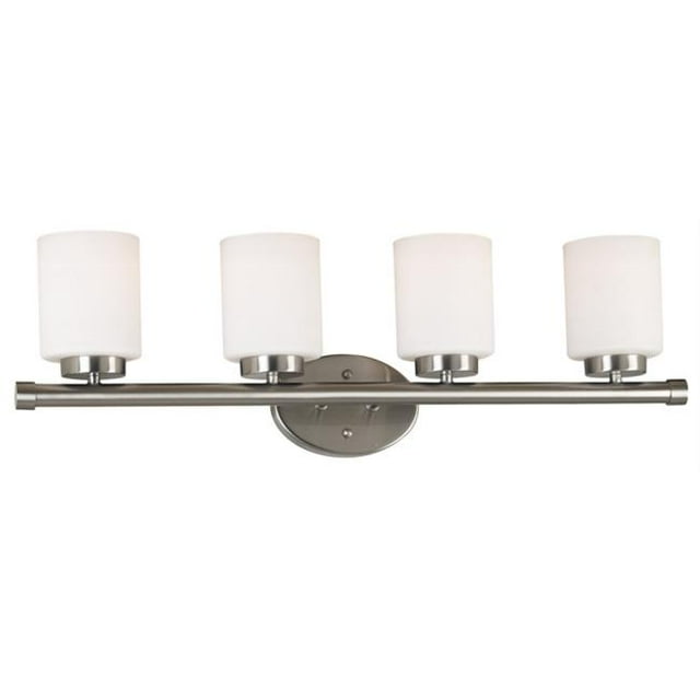 Kenroy 80404BS Mezzanine 4 Light Vanity- Brushed Steel Finish
