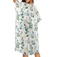 thumbnail image 4 of HELLHERO Eucalyptus Leaves Print Women's Swimsuit Coverups Fashion High Quality Fabrics Quick Dry Beach Cover Ups for Women, 4 of 6