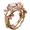 Rose Gold Plated, variant on Women's Stainless Steel Flower Blossom Gemstone Statement Rings Modern Romantic Ins Style Elegant Ladies Ring Finger Jewelry Gift for Party Daily Wear Gold Plated Size 10