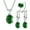 Greed, variant on Women 925 Sterling Silver Oval Zircon Necklace Earrings Rings Sets 5 Color-Blue