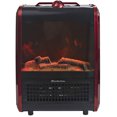 thumbnail image 2 of Comfort Zone Portable Electric Freestanding Tabletop Fireplace Space Heater, Red, 2 of 9
