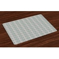 thumbnail image 1 of Ambesonne Damask Place Mats Set of 4, Vintage Curly Foliage, Standard Size, Multicolor, 1 of 4